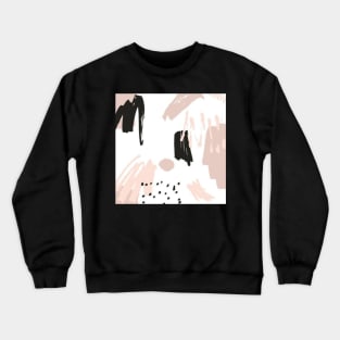 Powder Pink and Black Pattern Crewneck Sweatshirt